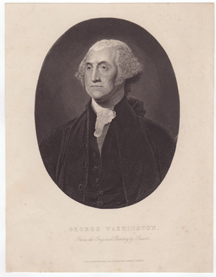 George Washington engraving of Stuart painting